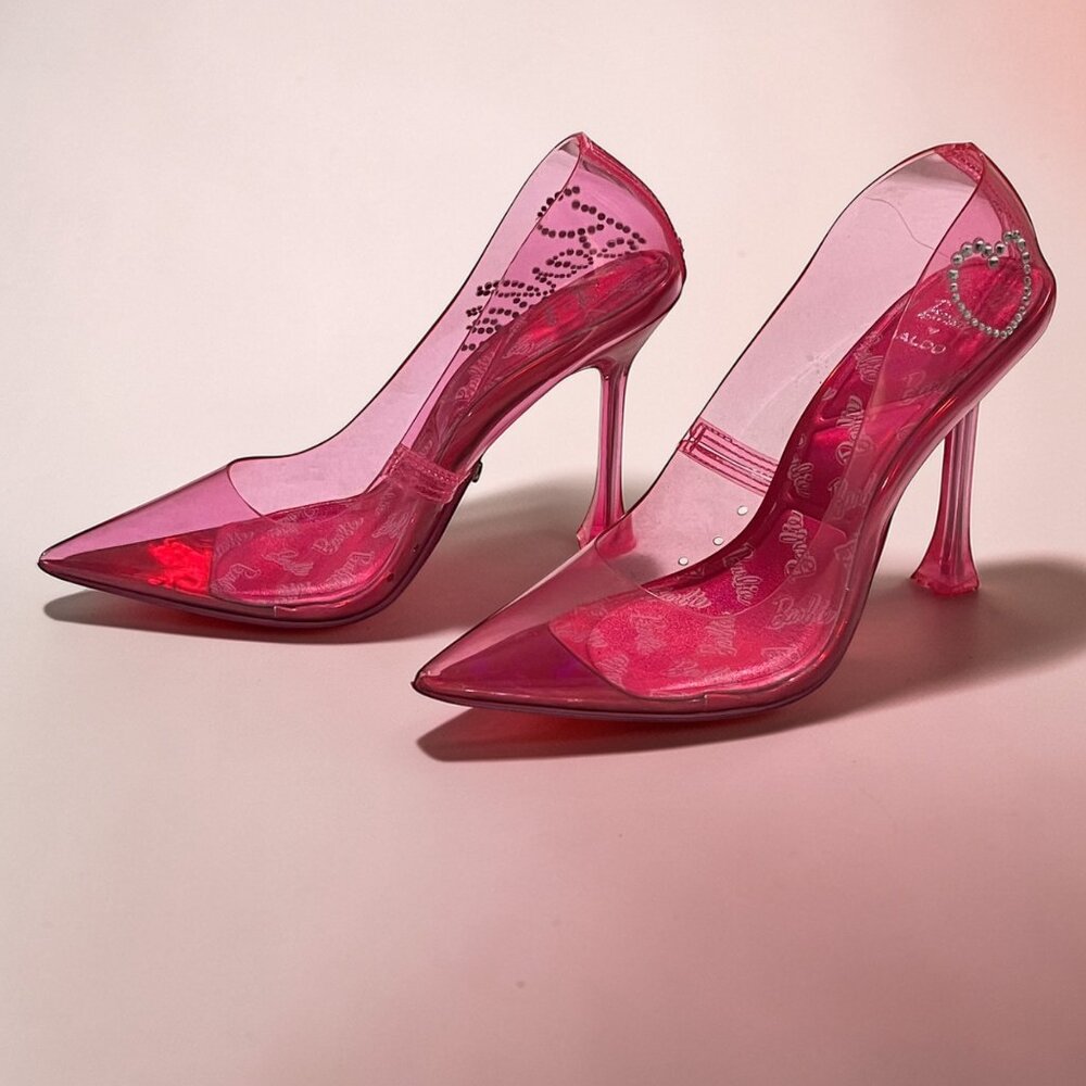 Barbie x ALDO Tessy Heels Rhinestone Pink Size 6 Women s pre owned - Picture 2 of 8